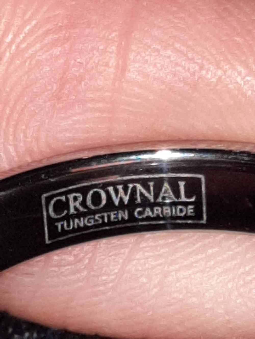 Genuine CROWNAL Solid TUNGSTEN Steel 4mm Wedding Band Comfort Fit Ring - Picture 5 of 7